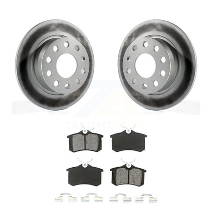 [Arrière] Kit de disque (revêtu) et plaquette (semi-métallique) de frein pour 2011 Volkswagen Jetta avec 253mm Diameter Rotor KGS-101456
