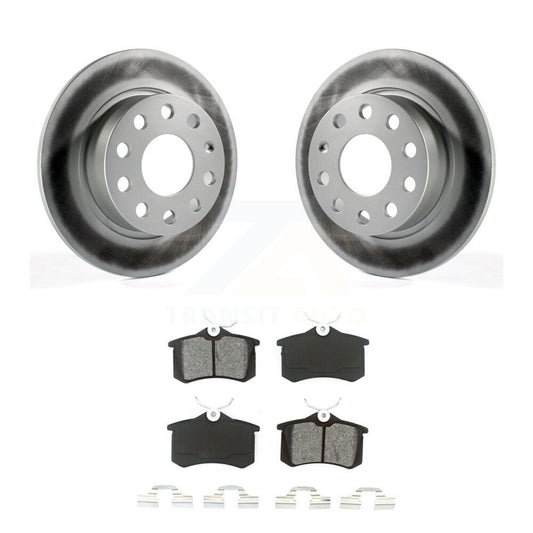 [Arrière] Kit de disque (revêtu) et plaquette (semi-métallique) de frein pour 2011 Volkswagen Jetta avec 253mm Diameter Rotor KGS-101456