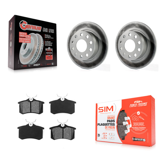 [Arrière] Kit de disque (revêtu) et plaquette (semi-métallique) de frein pour Volkswagen Jetta Beetle Audi A3 Golf SportWagen KGS-101457