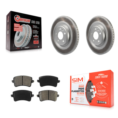 [Arrière] Kit de disque (revêtu) et plaquette (semi-métallique) de frein pour Audi Q5 A5 SQ5 Quattro S5 A4 KGS-101458