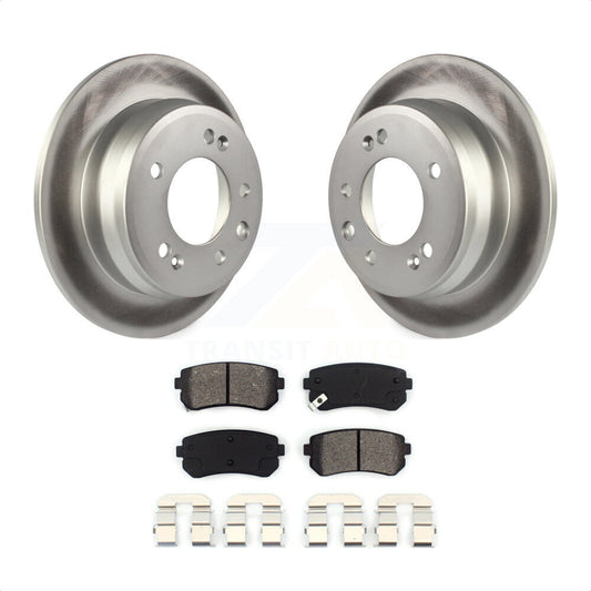 [Arrière] Kit de disque (revêtu) et plaquette (semi-métallique) de frein pour Hyundai Elantra Tucson Kia Sportage KGS-101459 par Transit Auto