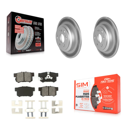 [Arrière] Kit de disque (revêtu) et plaquette (semi-métallique) de frein pour Honda Crosstour Accord KGS-101460