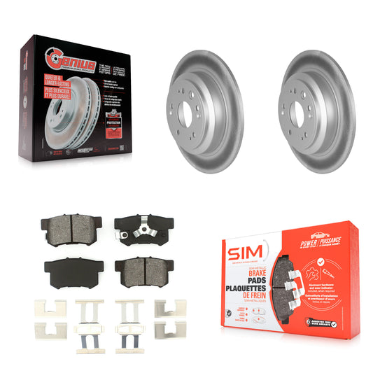 [Arrière] Kit de disque (revêtu) et plaquette (semi-métallique) de frein pour Honda Crosstour Accord KGS-101460