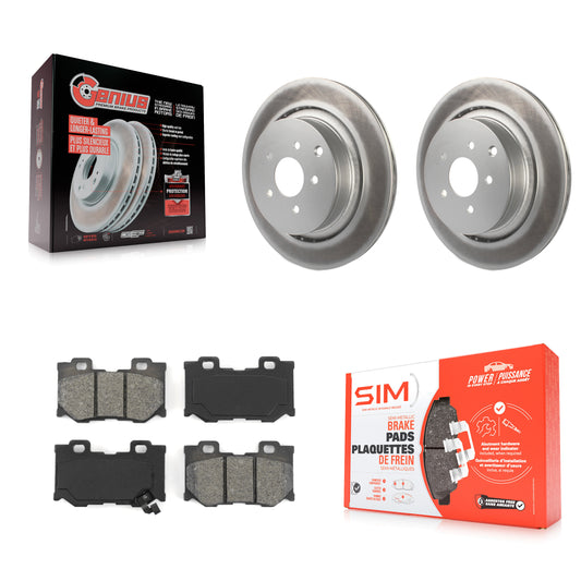 [Arrière] Kit de disque (revêtu) et plaquette (semi-métallique) de frein pour INFINITI Q50 M37 Q60 Q70 Q70L QX70 M56 FX50 KGS-101463