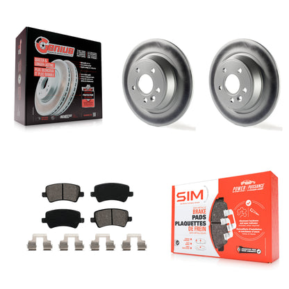 [Arrière] Kit de disque (revêtu) et plaquette (semi-métallique) de frein pour 2012-2015 Land Rover Range Evoque KGS-101465