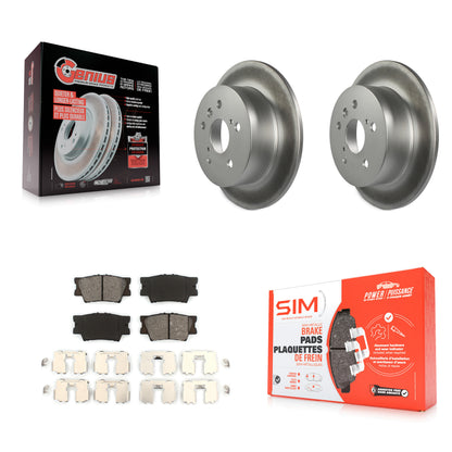 [Arrière] Kit de disque (revêtu) et plaquette (semi-métallique) de frein pour Toyota Camry Lexus ES350 Avalon ES300h KGS-101468