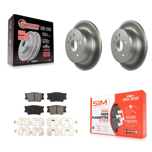[Arrière] Kit de disque (revêtu) et plaquette (semi-métallique) de frein pour Toyota Camry Lexus ES350 Avalon ES300h KGS-101468