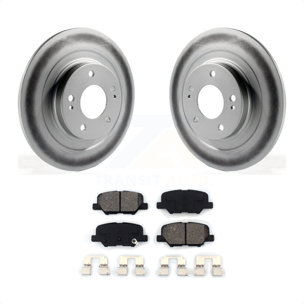 [Arrière] Kit de disque (revêtu) et plaquette (semi-métallique) de frein pour Mitsubishi Outlander Sport PHEV RVR KGS-101477 par Transit Auto