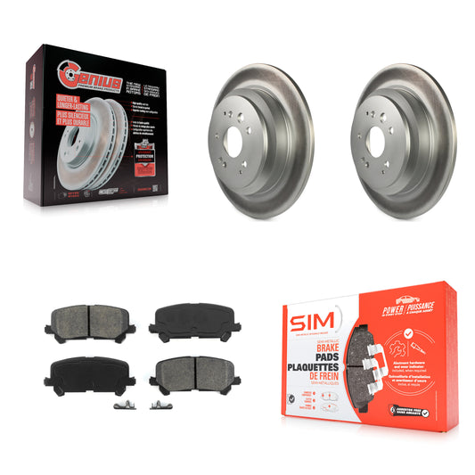 [Arrière] Kit de disque (revêtu) et plaquette (semi-métallique) de frein pour 2014-2016 Acura MDX KGS-101478