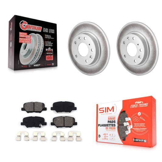 [Arrière] Kit de disque (revêtu) et plaquette (semi-métallique) de frein pour Mazda 3 Sport KGS-101482