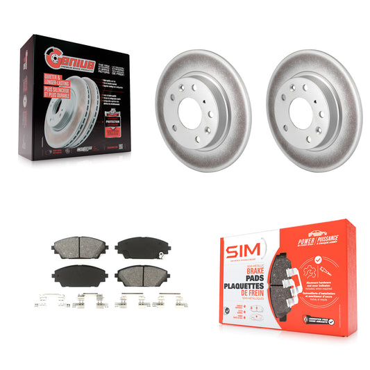 [Arrière] Kit de disque (revêtu) et plaquette (semi-métallique) de frein pour Mazda 3 Sport KGS-101483