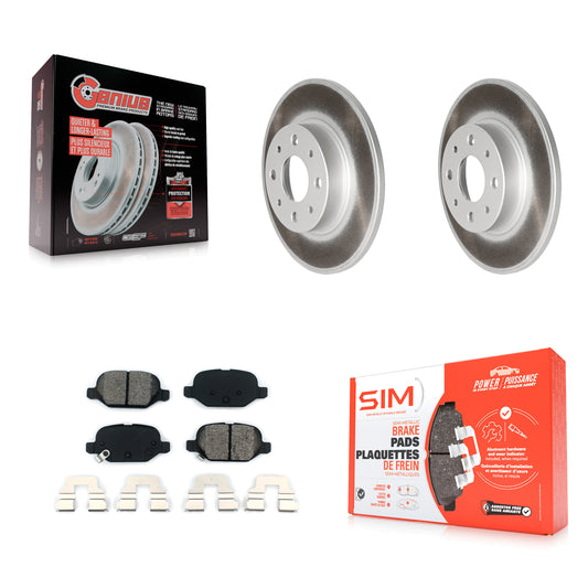 [Arrière] Kit de disque (revêtu) et plaquette (semi-métallique) de frein pour Fiat 500 KGS-101485