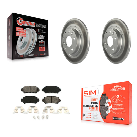 [Arrière] Kit de disque (revêtu) et plaquette (semi-métallique) de frein pour 2016-2018 Mazda CX-3 KGS-101487
