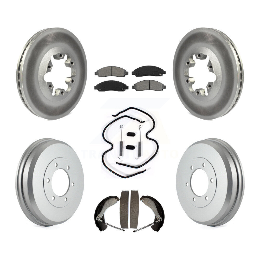 [Avant + Arrière] Kit de disque (revêtu) et plaquette (semi-métallique) de frein pour Chevrolet Colorado GMC Canyon Isuzu i-290 i-280 i-370 i-350 KGS-101504