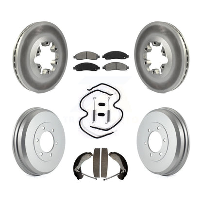 [Avant + Arrière] Kit de disque (revêtu) et plaquette (semi-métallique) de frein pour Chevrolet Colorado GMC Canyon Isuzu i-290 i-280 i-370 i-350 KGS-101504