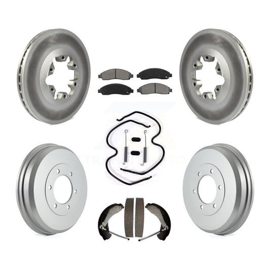 [Avant + Arrière] Kit de disque (revêtu) et plaquette (semi-métallique) de frein pour Chevrolet Colorado GMC Canyon Isuzu i-290 i-280 i-370 i-350 KGS-101504