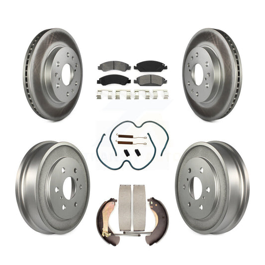 [Avant + Arrière] Kit de disque (revêtu) et plaquette (semi-métallique) de frein pour Chevrolet Silverado 1500 GMC Sierra Classic KGS-101505