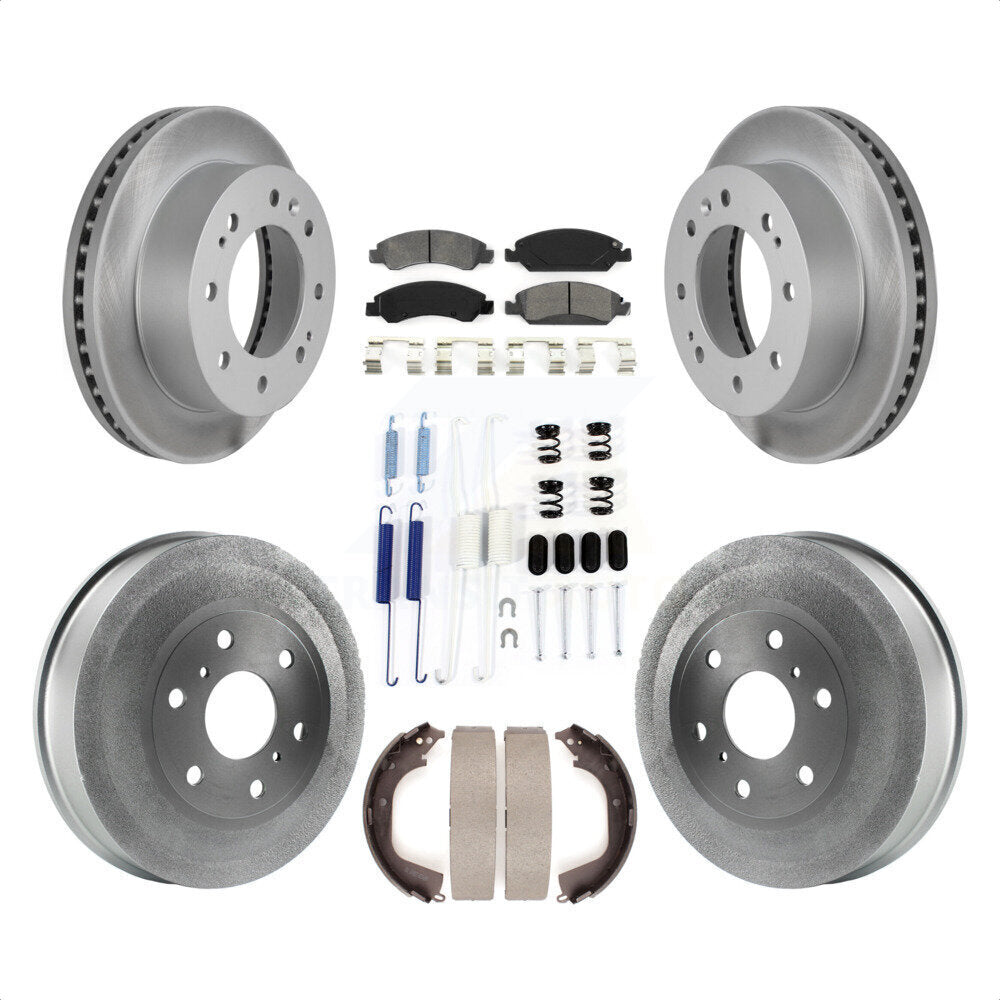 [Avant + Arrière] Kit de disque (revêtu) et plaquette (semi-métallique) de frein pour 2011 Chevrolet Silverado 1500 Hybrid KGS-101510 par Transit Auto