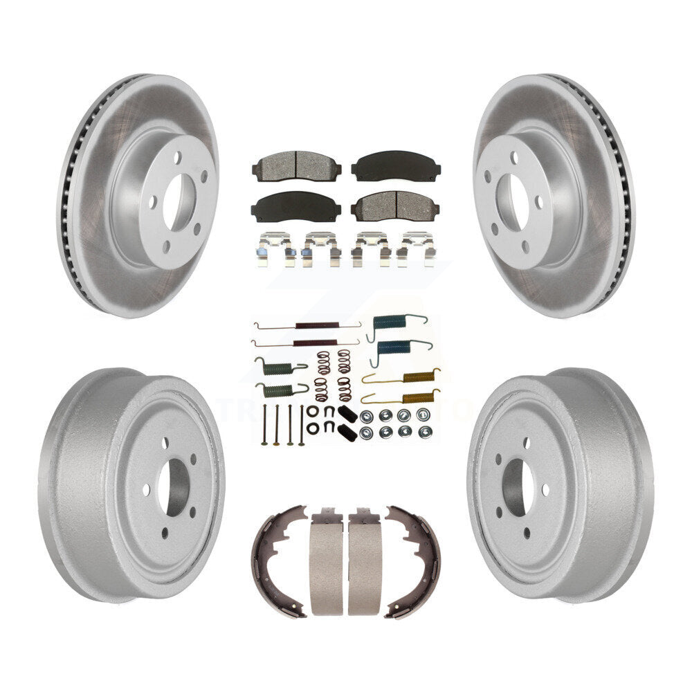 [Avant + Arrière] Kit de disque (revêtu) et plaquette (semi-métallique) de frein pour Ford Ranger Mazda B4000 avec 10" Diameter KGS-101514