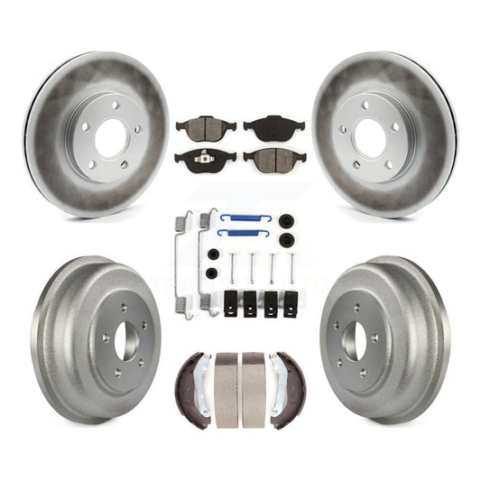 [Avant + Arrière] Kit de disque (revêtu) et plaquette (semi-métallique) de frein pour 2010-2013 Ford Connect KGS-101518