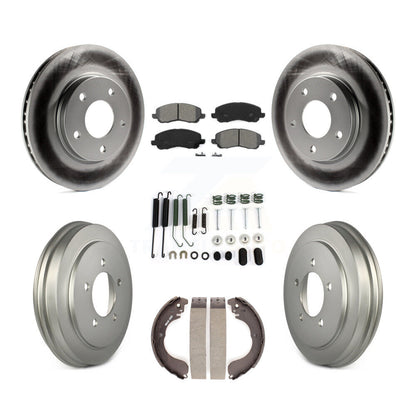 [Avant + Arrière] Kit de disque (revêtu) et plaquette (semi-métallique) de frein pour Dodge Caliber KGS-101519