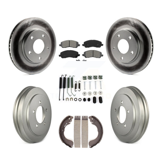 [Avant + Arrière] Kit de disque (revêtu) et plaquette (semi-métallique) de frein pour Dodge Caliber KGS-101519