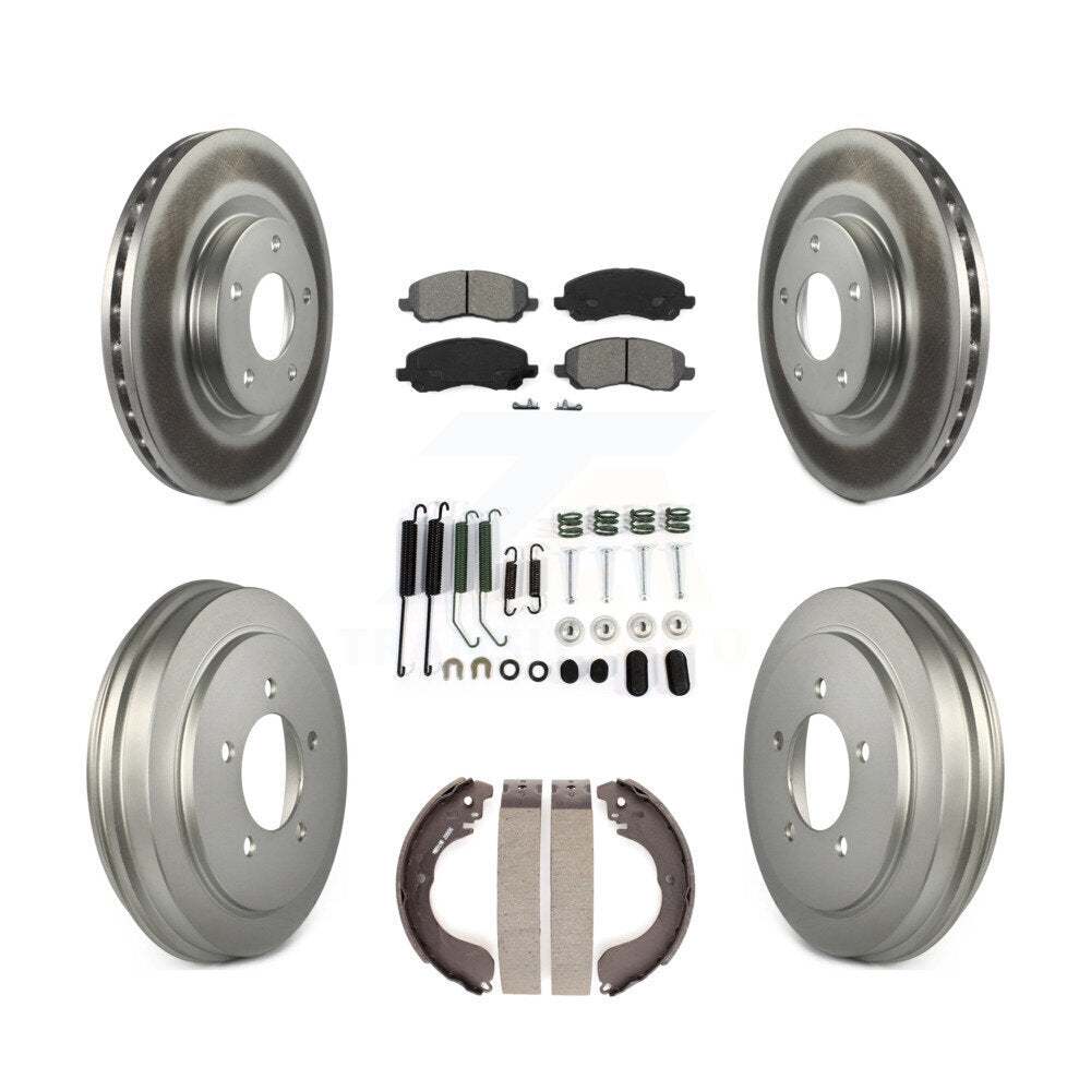 [Avant + Arrière] Kit de disque (revêtu) et plaquette (semi-métallique) de frein pour Jeep Patriot Compass Dodge Caliber Chrysler Sebring Avenger KGS-101520