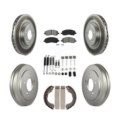 [Avant + Arrière] Kit de disque (revêtu) et plaquette (semi-métallique) de frein pour Jeep Patriot Compass Dodge Caliber Chrysler Sebring Avenger KGS-101520