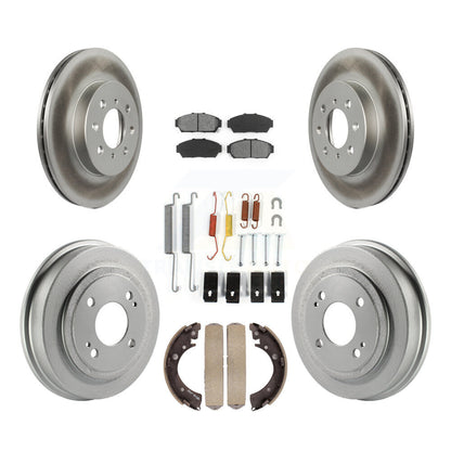 [Avant + Arrière] Kit de disque (revêtu) et plaquette (semi-métallique) de frein pour Honda Civic KGS-101525
