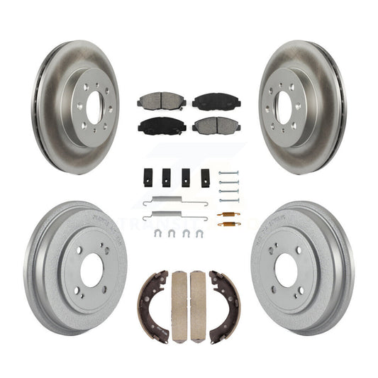 [Avant + Arrière] Kit de disque (revêtu) et plaquette (semi-métallique) de frein pour Honda Civic KGS-101528