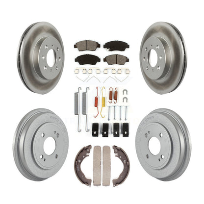 [Avant + Arrière] Kit de disque (revêtu) et plaquette (semi-métallique) de frein pour Honda Fit KGS-101529