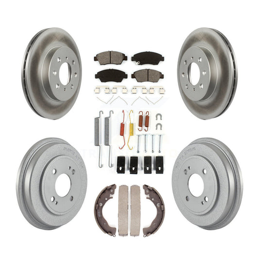 [Avant + Arrière] Kit de disque (revêtu) et plaquette (semi-métallique) de frein pour Honda Fit KGS-101529