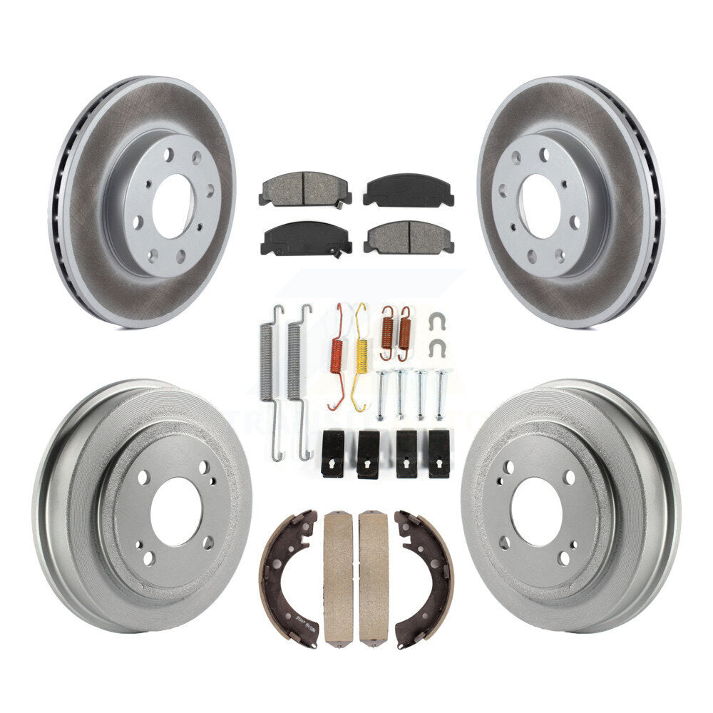 [Avant + Arrière] Kit de disque (revêtu) et plaquette (semi-métallique) de frein pour Honda Civic KGS-101530