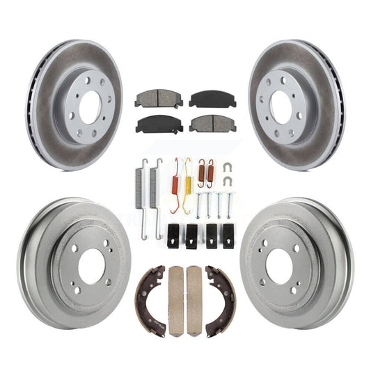 [Avant + Arrière] Kit de disque (revêtu) et plaquette (semi-métallique) de frein pour Honda Civic KGS-101530