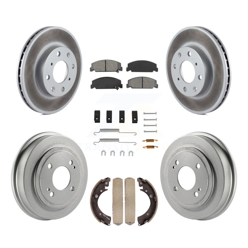 [Avant + Arrière] Kit de disque (revêtu) et plaquette (semi-métallique) de frein pour Honda Civic KGS-101531