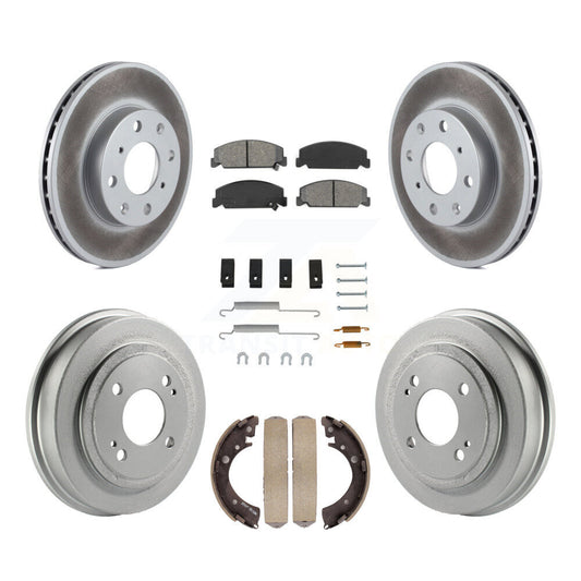 [Avant + Arrière] Kit de disque (revêtu) et plaquette (semi-métallique) de frein pour Honda Civic KGS-101531