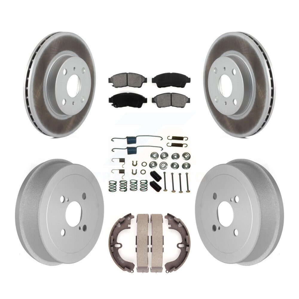 [Avant + Arrière] Kit de disque (revêtu) et plaquette (semi-métallique) de frein pour 1993-1997 Toyota Corolla Geo Prizm KGS-101534