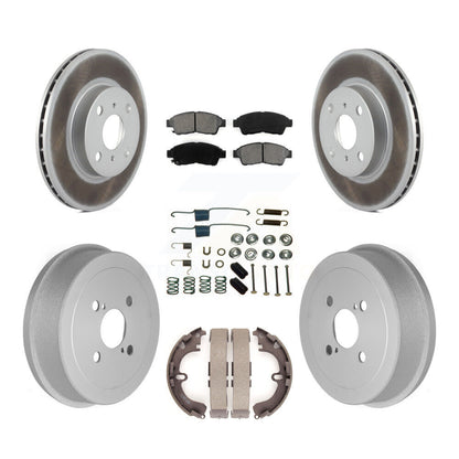 [Avant + Arrière] Kit de disque (revêtu) et plaquette (semi-métallique) de frein pour 1993-1997 Toyota Corolla Geo Prizm KGS-101534