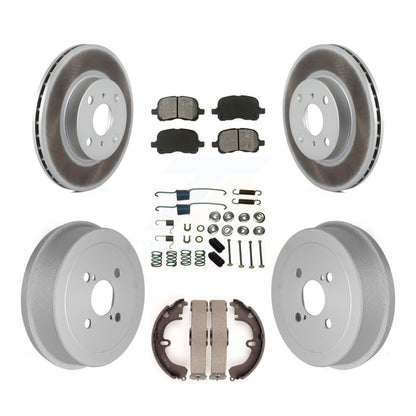 [Avant + Arrière] Kit de disque (revêtu) et plaquette (semi-métallique) de frein pour Toyota Corolla KGS-101535