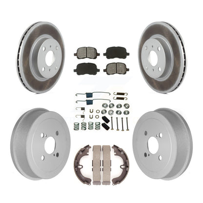 [Avant + Arrière] Kit de disque (revêtu) et plaquette (semi-métallique) de frein pour Toyota Corolla Chevrolet Prizm KGS-101536