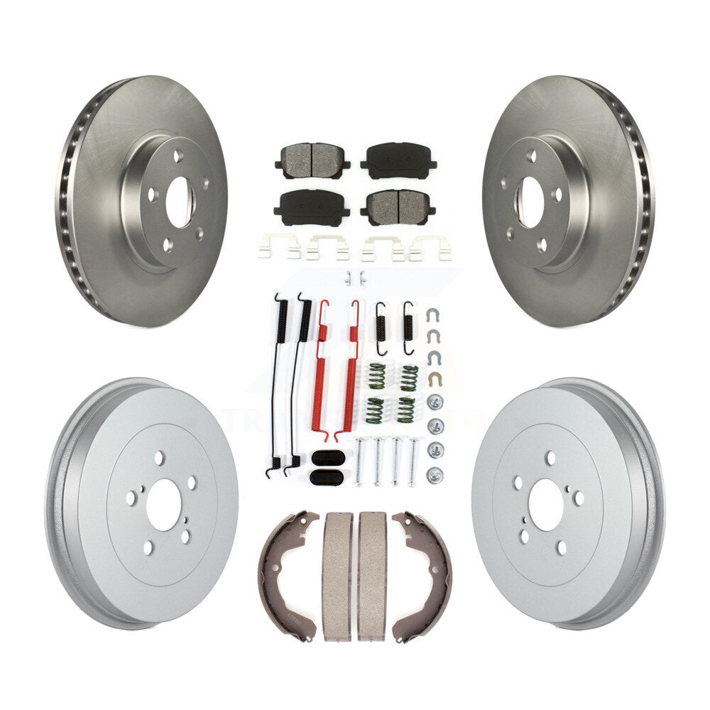 [Avant + Arrière] Kit de disque (revêtu) et plaquette (semi-métallique) de frein pour Toyota Matrix Pontiac Vibe KGS-101538