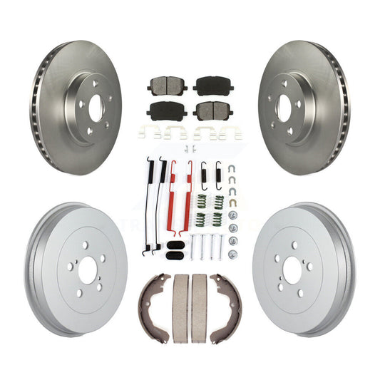 [Avant + Arrière] Kit de disque (revêtu) et plaquette (semi-métallique) de frein pour Toyota Matrix Pontiac Vibe KGS-101538