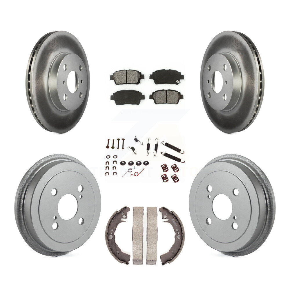 [Avant + Arrière] Kit de disque (revêtu) et plaquette (semi-métallique) de frein pour 2001-2005 Toyota Echo KGS-101542