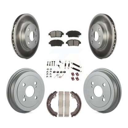 [Avant + Arrière] Kit de disque (revêtu) et plaquette (semi-métallique) de frein pour 2001-2005 Toyota Echo KGS-101542