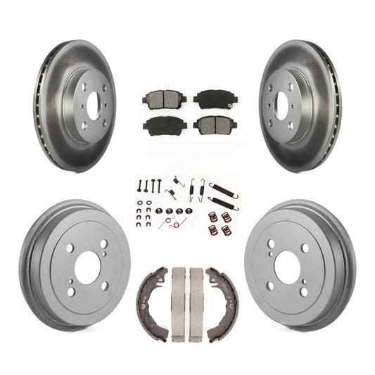 [Avant + Arrière] Kit de disque (revêtu) et plaquette (semi-métallique) de frein pour 2001-2005 Toyota Echo KGS-101542