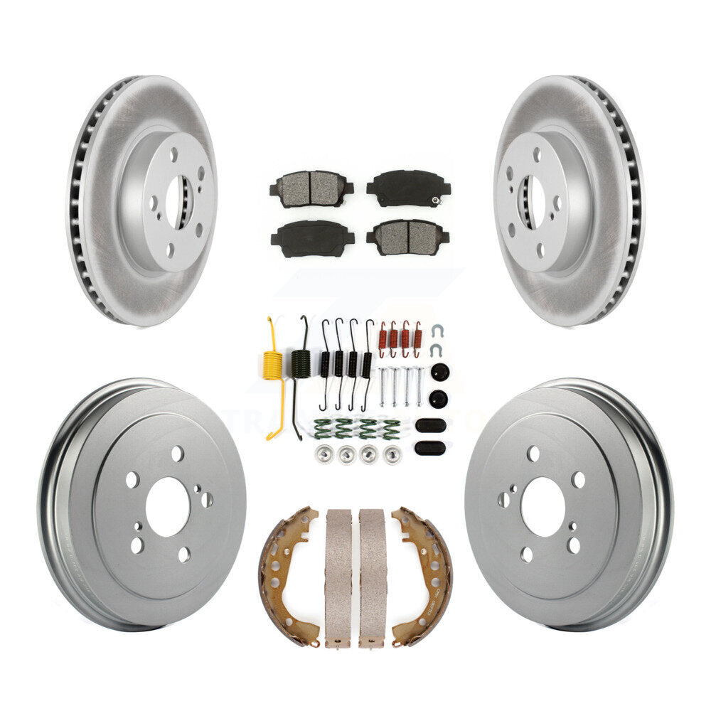[Avant + Arrière] Kit de disque (revêtu) et plaquette (semi-métallique) de frein pour 2004-2007 Toyota Prius KGS-101547