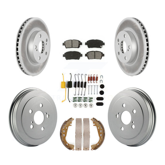 [Avant + Arrière] Kit de disque (revêtu) et plaquette (semi-métallique) de frein pour 2004-2007 Toyota Prius KGS-101547