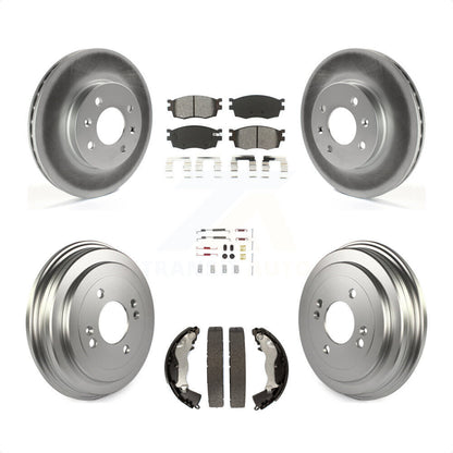 [Avant + Arrière] Kit de disque (revêtu) et plaquette (semi-métallique) de frein pour Hyundai Accent Kia Rio Rio5 KGS-101549 par Transit Auto