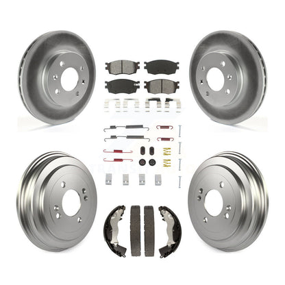 [Avant + Arrière] Kit de disque (revêtu) et plaquette (semi-métallique) de frein pour Hyundai Accent Kia Rio Rio5 KGS-101549