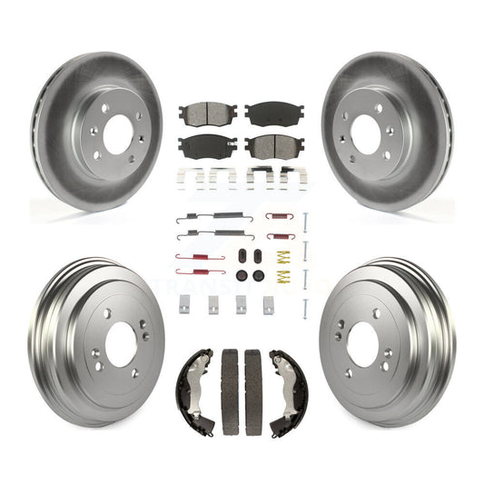 [Avant + Arrière] Kit de disque (revêtu) et plaquette (semi-métallique) de frein pour Hyundai Accent Kia Rio Rio5 KGS-101549